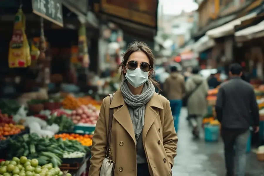 顶流女星被拍素颜逛菜市场，真实状态引全网热议